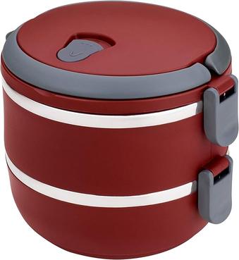 marmita-dupla-lunch-box-azul-lb1234-az-euro-home - Imagem