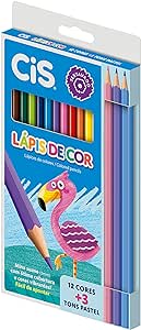 lapis-de-cor-cis-caixa-com-12-cores-3-lapis-grafite-hb-n2-multicolorido-448003 - Imagem