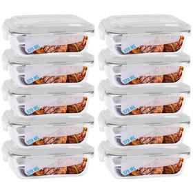 conjunto-jogo-10-potes-370ml-hermetico-vidro-tampa-4-travas-casa-linda - Imagem