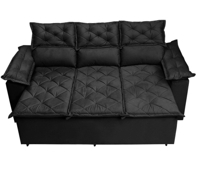sofa-3-lugares-retratil-e-reclinavel-cama-inbox-compact-200m-velusoft-preto - Imagem