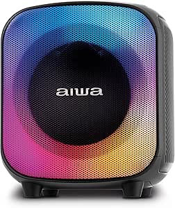 caixa-de-som-partybox-aiwa-pb-07-bluetooth-8h-rgb-usb-tws-preto - Imagem