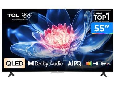 Smart Tv Tcl 55 Polegadas Qled 4k T6c Wifi Bluetooth Google Tv Tela Hva E Hdr10+ 55t6c