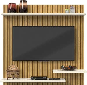 Imagem do produto Painel Para TV Quarto Sala Com Prateleira 32 Polegadas Nichos MADRID - Quality Móveis na loja Magazine Luiza
