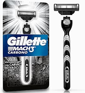gillette-mach3-carbono-aparelho-de-barbear-reutilizavel-com-carvao-ativado-e-fita-lubrificante-melhorada-1-ud - Imagem