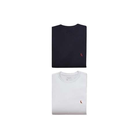 kit-2-camisetas-brasa-verde-e-branca-pica-pau-bordado-reserva-verde-limao - Imagem