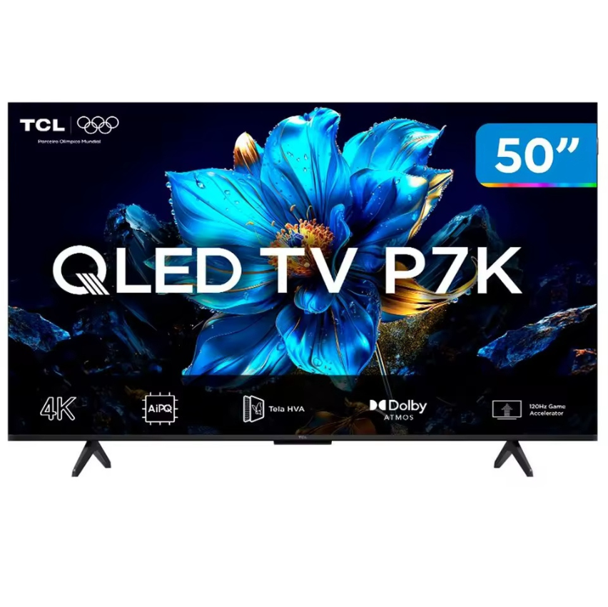 smart-tv-50-tcl-4k-uhd-qled-50p7k-google-tv-aipq-google-assistente-3-hdmi - Imagem