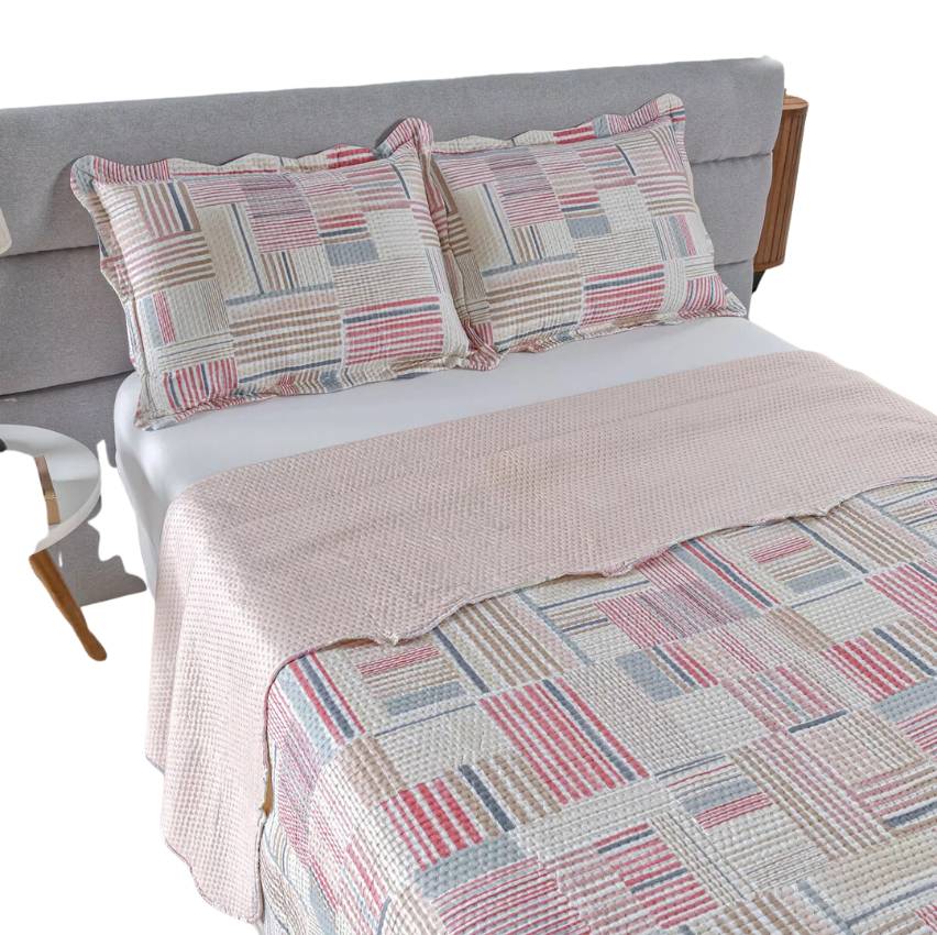 kit-colcha-casal-bouti-cobre-leito-estampado-3-pcs-arabesco - Imagem