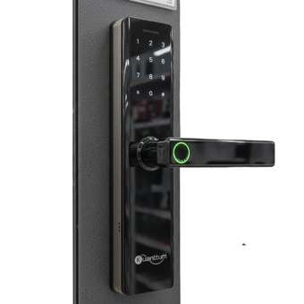 Fechadura Eletronica Digital Com Biometria Senha Kuantttum Delta Pro