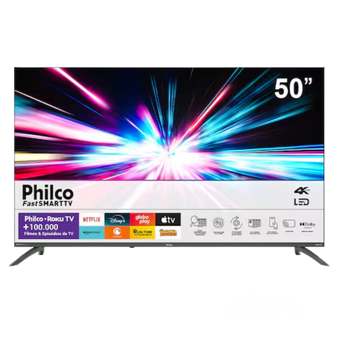smart-tv-50-philco-ultra-hd-4k-led-ptv50va4regb-com-sistema-operacional-roku-tv-e-entradas-usb-e-hdmi - Imagem
