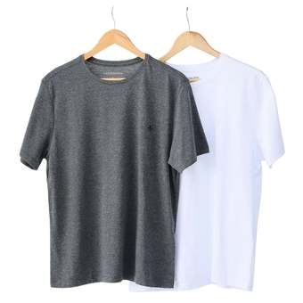 kit-2pcs-camiseta-dudalina-basica-brancacinza - Imagem