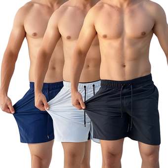 kit-3-short-masculino-academia-praia-tactel-c-lycra-bermuda - Imagem