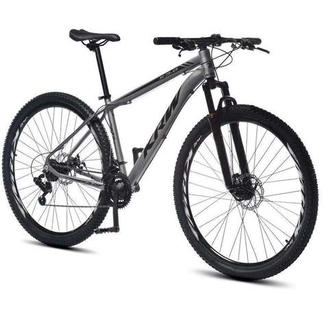 bicicleta-aro-29-krw-aluminio-24-vel-marchas-freio-a-disco-suspensao-dianteira-mountain-bike-x32-grafitepreto - Imagem