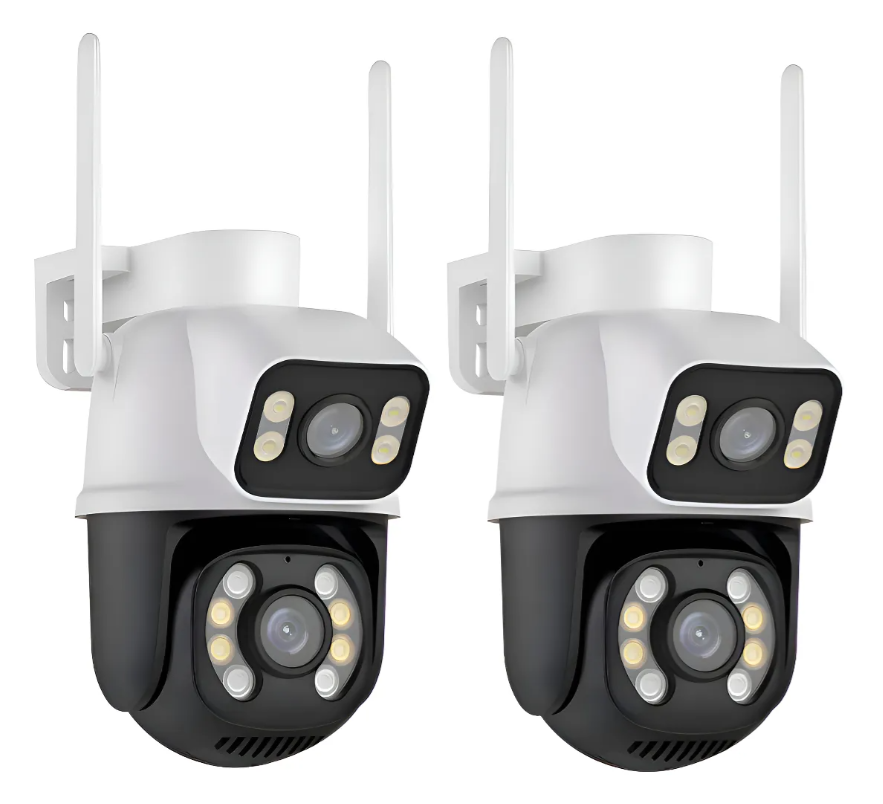 Kit 2 Câmeras De Segurança Wi-fi Smart Dupla Lente