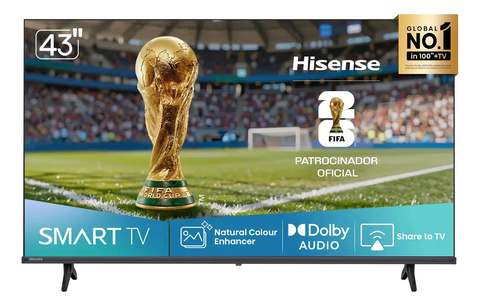 Hisense Smart TV FHD 43" Polegadas 43A4NV com HDR10, DTS Virtual X, Compatibilidade Alexa e Google Home