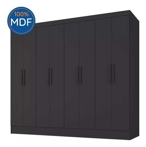 guarda-roupa-casal-100-mdf-8-portas-4-gavetas-jatoba - Imagem