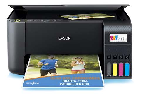 Impressora Multifuncional Cor Epson Ecotank L3250 Preto 127/220v
