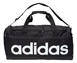 mala-masculina-e-feminina-duffel-linear-pequena-adidas-cor-blackwhite-lisa - Imagem