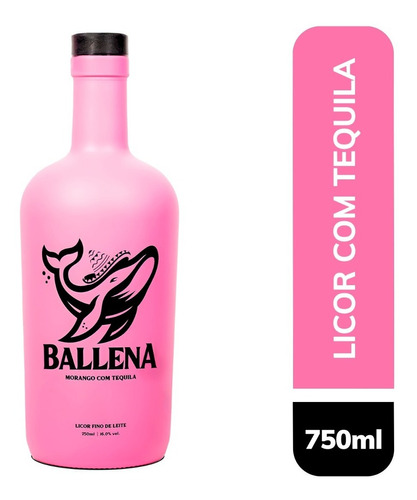 licor-creme-de-morango-com-tequila-ballena-750ml - Imagem