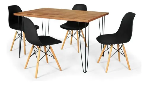 mesa-de-jantar-base-hairpin-130x80-natural-4-cadeiras-solo - Imagem