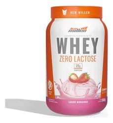 whey-zero-lactose-900g-sabor-morango-new-millen - Imagem