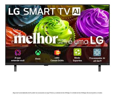 Smart TV HD 32" LG LB650 AI 2026 Processador α5 Ger9 HDR10 Xbox Bluetooth Wi-Fi AI Search Google Gemini Canais Grátis webOS 26 - 32LB650BPSA