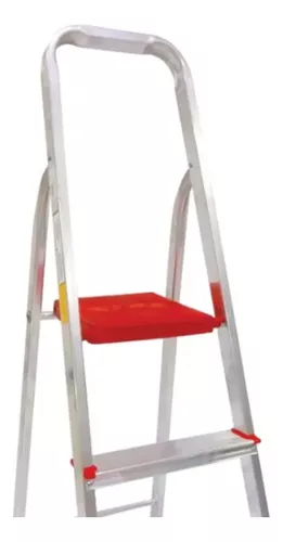 escada-de-aluminio-tesoura-3-degraus-botafogo-lar-lazer-esc0062-vermelho - Imagem