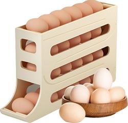 porta-ovos-organizador-bandeja-geladeira-dispenser-4-andares - Imagem