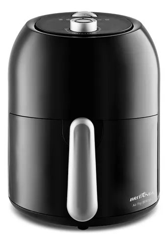 air-fryer-fritadeira-sem-oleo-bfr30-1000w-britania-3l-revestimento-antiaderente-grelha-removivel-timer-preto - Imagem
