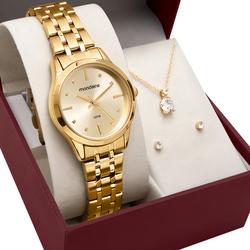 relogio-mondaine-feminino-dourado-classico-original-barato - Imagem