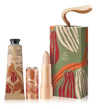 Kit Hidratante Para Mãos E Lábios Natura Ekos Cacau 40g