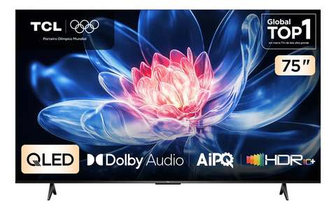 Smart Tv Tcl 75 Polegadas Qled 4k T6c Wifi Bluetooth Google Tv Tela Hva E Hdr10+ 75t6c