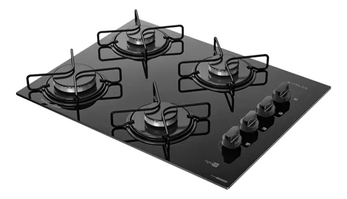 cooktop-4-bocas-a-gs-atlas-agile-up-mega-chama-preto-bivolt - Imagem