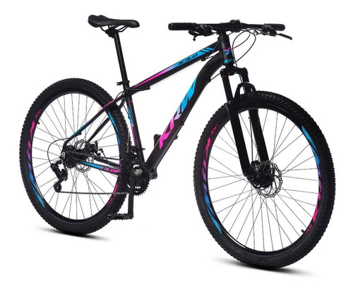 bicicleta-aro-29-krw-s60-mountain-bike-24-velocidads-cambios-shimano-freio-a-disco-suspensao-dianteira-preto-azul-e-rosa-tamanho-quadro-17 - Imagem