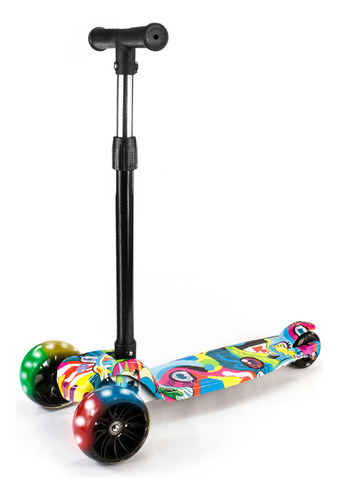patinete-infantil-dobravel-3-rodas-base-scooter-ate-70-kg-cor-azul - Imagem