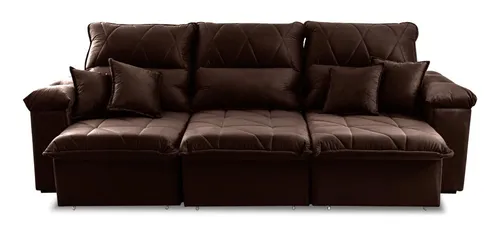 sofa-retratilreclinavel-trento-230m-velut-marrom-c-molas-king-house - Imagem
