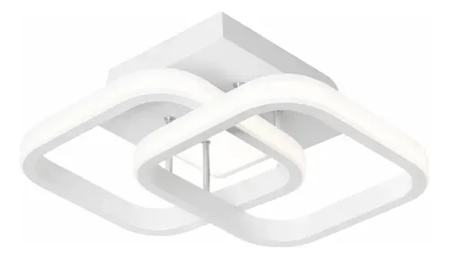 Plafon Luminária Led Moderno Duplo Quadrado De Embutir