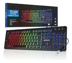 teclado-gamer-slim-silencioso-led-rgb-abnt2-usb-pc-cor-de-teclado-preto-idioma-portugues-brasil - Imagem