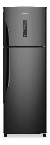 Refrigerador Panasonic 391l Black Inox Look Nr-bt44pv3b Black Inox Look