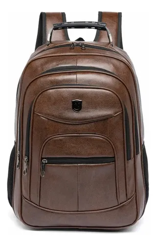 Mochila Executiva Masculina Trabalho Reforçada Marrom