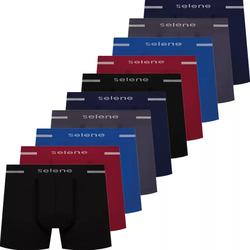 kit-10-cuecas-boxer-selene-box-microfibra-masculina-atacado - Imagem