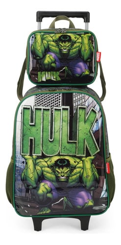 kit-mochila-rodinha-infantil-lancheira-termica-marvel - Imagem