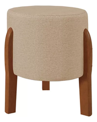 puff-banqueta-decorativo-viena-linho-pes-madeira-bege - Imagem
