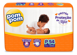 fralda-pom-pom-protek-protecao-de-mae-mega-p-54-unidades-genero-sem-genero - Imagem