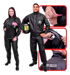 capa-de-chuva-motoqueiro-motoboy-moto-conjunto-impermeavel - Imagem