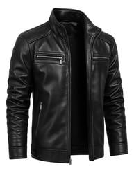 jaqueta-de-couro-masculina-casaco-blusa-de-frio-impermeavel - Imagem