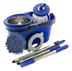 perfect-mop-pro-16l-360-inox-balde-com-3-refis-azul - Imagem