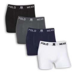 Kit 4 Cueca Boxer Masculino Polo Wear Sem Costura Original