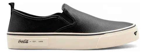 Tênis Coca Cola Iate City Town Couro Slip On Masculino