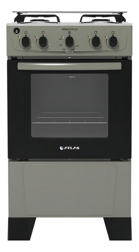 fogao-4-bocas-preto-com-mesa-inox-atlas-monaco-plus-bivolt-127v220v-50litros - Imagem