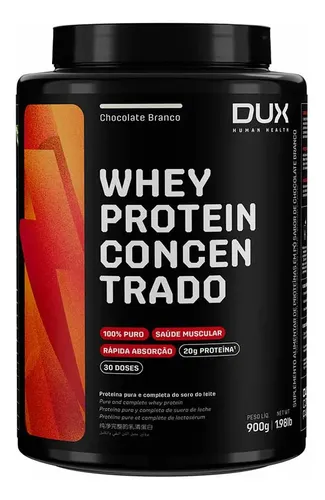 whey-protein-concentrado-900g-chocolate-branco-dux-nutrition - Imagem